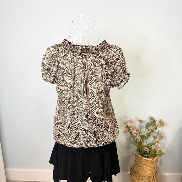 Cute vintage y2k animal print babydoll blouse top - Picture 5 of 6